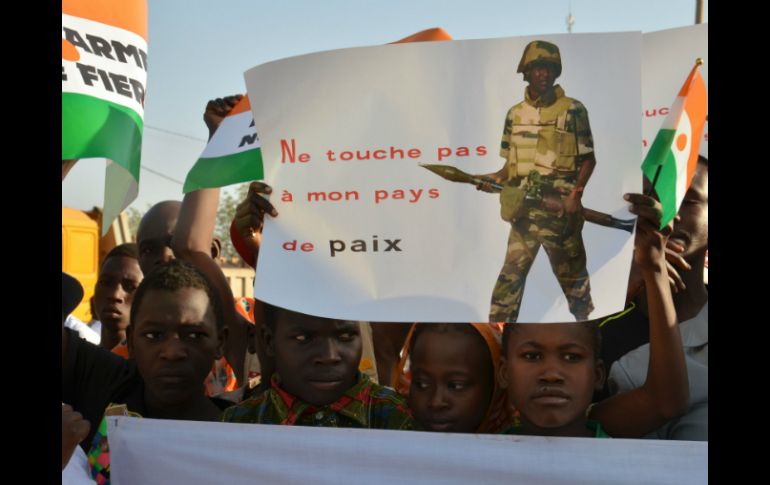 Níger se ha solidarizado con su vecino Nigeria, en una serie de marchas contra el Boko Haram. AFP / B. Hama