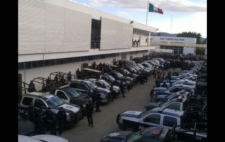 Los policías habían tomado a principios de febrero las instalaciones del cuartel ubicado en la comunidad de Santa María Coyotepec. TWITTER / @SSP_GobOax