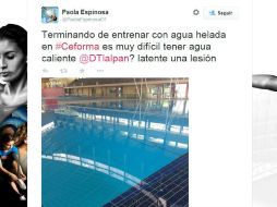 La deportista publicó su comentario en redes sociales. TWITTER / @PaolaEspinosaOf