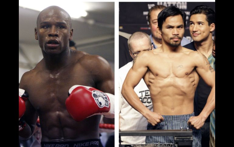 El encuentro entre Mayweather (i) y Pacquiao romperá los récords financieros del pugilismo. AP / ARCHIVO