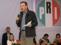 César Camacho, líder nacional del PRI, asegura que la Escuela Nacional de Cuadros es el 'orgullo' del partido. NTX / ARCHIVO