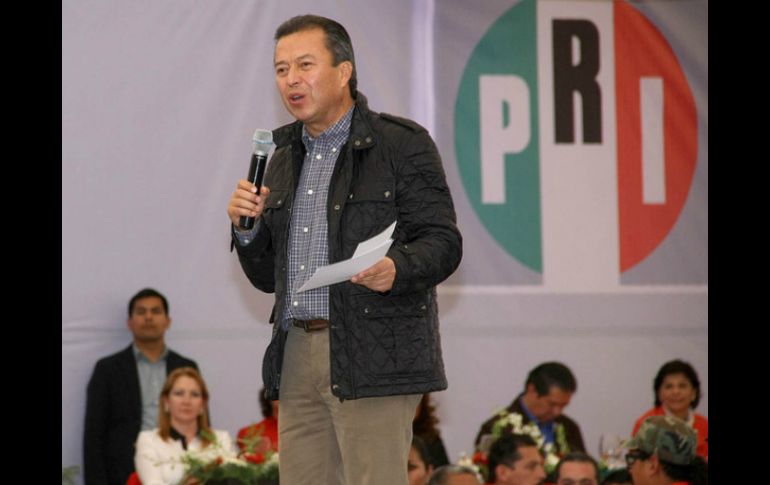 César Camacho, líder nacional del PRI, asegura que la Escuela Nacional de Cuadros es el 'orgullo' del partido. NTX / ARCHIVO