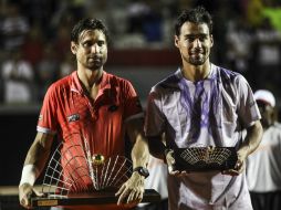 David Ferrer y Fabio Fognini se enfrentaron siete veces en su carrera, con puras victorias para el español. EFE / A. Lacerda