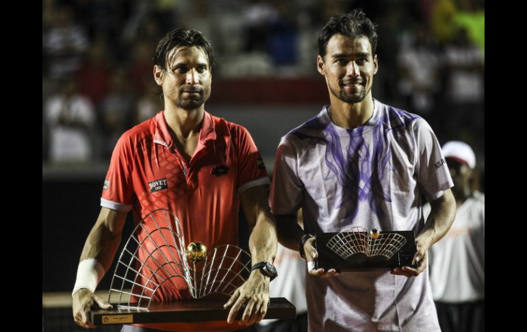 David Ferrer y Fabio Fognini se enfrentaron siete veces en su carrera, con puras victorias para el español. EFE / A. Lacerda