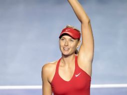 La rusa María Sharapova celebra su victoria. EFE / J. Méndez