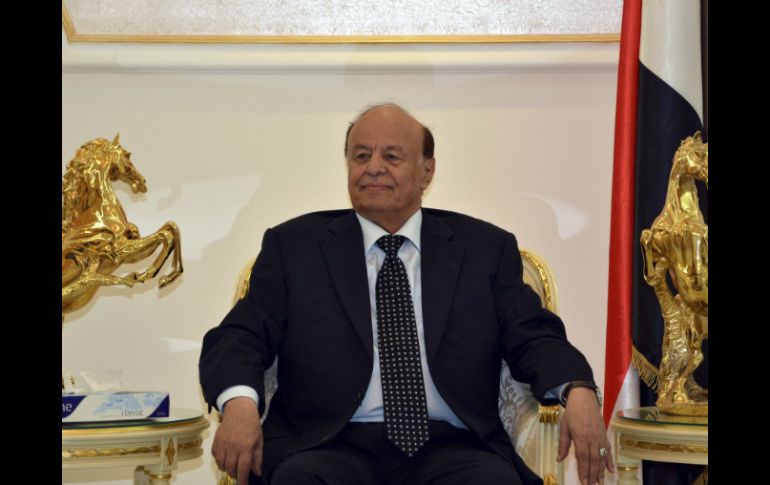 El presidente de Yemen, Abd Rabo Mansur hadi, declara que sigue asumiendo sus funciones y declara ilegítima a la milicia Hutí. EFE / STR