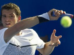 Grigor Dimitrov tuvo un complicado inicio del partido. AFP / P. Pardo