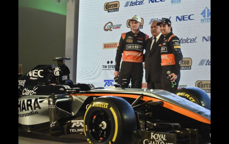 El equipo del mexicano Sergio Pérez y el alemán Nico Hulkenberg por fin muestra su creación. AFP / ARCHIVO