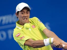 Kei Nishikori derrotó al ucraniano Alexandr Dolgopolov por doble 6-4. EFE / J. Méndez