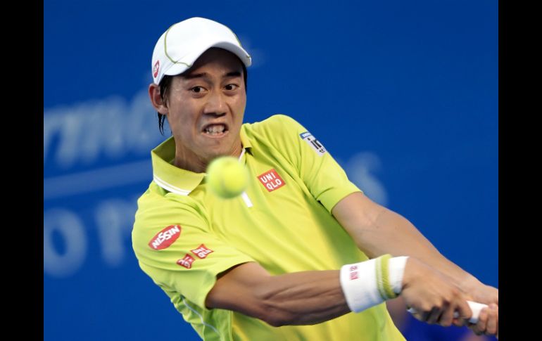 Kei Nishikori derrotó al ucraniano Alexandr Dolgopolov por doble 6-4. EFE / J. Méndez