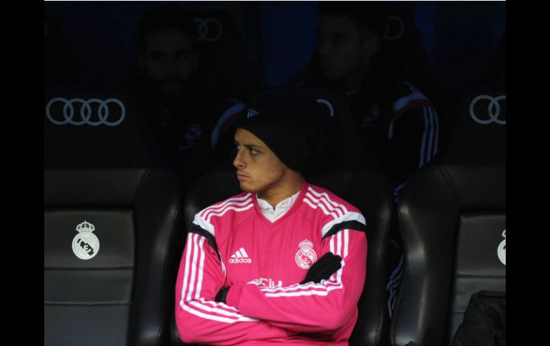 El ''Chicharito'' tampoco ha logrado al menos ser uno de los cambios recurrentes para Carlo Ancelotti. MEXSPORT / ARCHIVO