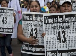 Al cumplirse cinco meses de la desaparición se llevó a cabo la Novena Acción Global por Ayotzinapa. AFP / Archivo