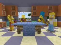 La familia amarilla arriba al mundo cúbico de 'Minecraft'. YOUTUBE / Xbox