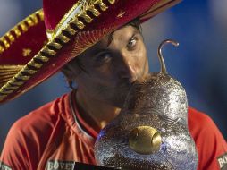 Ferrer consiguió su cuarto 'Guaje' de plata al derrotar a Nishikori por parciales de 6-3 y 7-5. AFP / P. Pardo