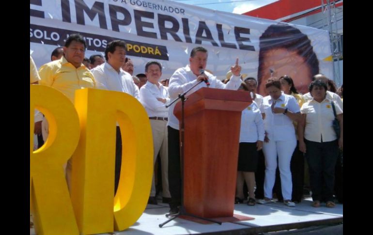 Imperiable criticó al gobierno campechano del priista Fernando Ortega Bernés. FACEBOOK / PRD Campeche