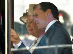 El Presidente Enrique Peña Nieto sostuvo un encuentro con la reina Isabel II. NTX / Presidencia