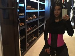 La estrella posó para una selfie minutos antes de ir al gimnasio. INSTAGRAM / @kourtneykardash