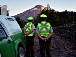 El volcán se encuentra en calma tras la violenta erupción de esta víspera y no ha vuelto a presentar gran actividad. AFP / M. Bernetti