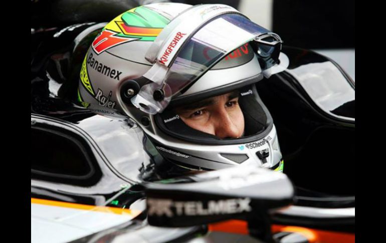 'Checo' sabe que no debe cometer errores si quiere sumar. TWITTER / @ForceIndiaF1