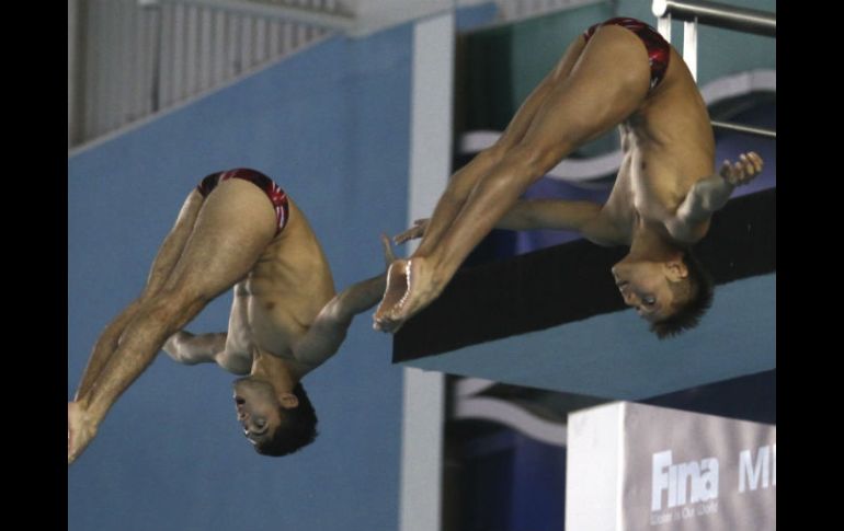 Iván García y Germán Sánchez formarán pareja en la modalidad de clavados sincronizados. MEXSPORT / E. Quintana