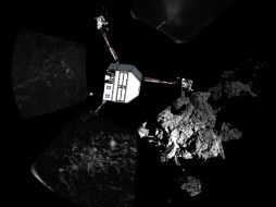 Philae se posó sobre el cometa el pasado 12 de noviembre tras tres aterrizajes y dos rebotes. AFP /