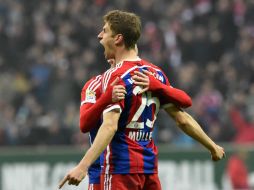 Thomas Mueller, figura del encuentro con un gol y dos pases de gol. AFP / T. Schwarz