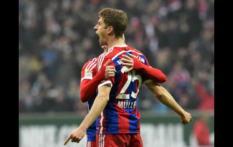 Thomas Mueller, figura del encuentro con un gol y dos pases de gol. AFP / T. Schwarz