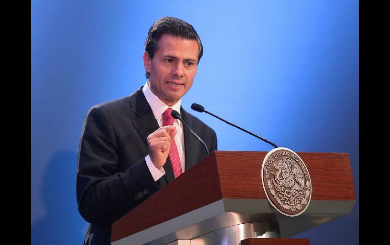 Enrique Peña Nieto esboza ante empresarios las bondades de las reformas, en particular la de telecomunicaciones. SUN / Especial