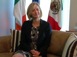 La embajadora de la República de Irlanda en México, Sonja Hyland, subraya que han mejorado las relaciones entre ambos países. NTX / N. Tavira