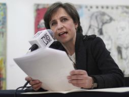 Llegar a un arreglo entre Carmen Aristegui y MVS no se contempla como posibilidad, informó portavoz de la empresa. AP / ARCHIVO