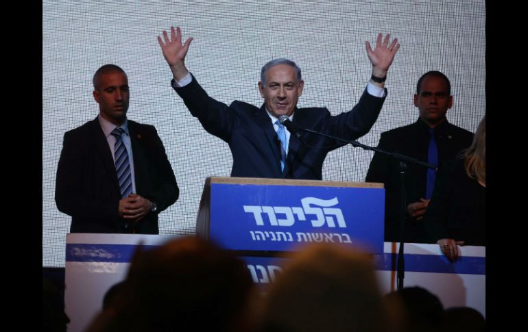 Aunque las encuestas lo daban por perdedor, Netanyahu, en el cargo desde 2009, se alzó como gran vencedor de estos comicios. AFP / M. Kahana