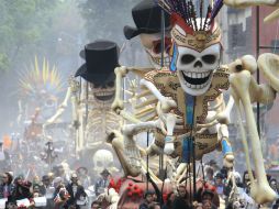 Las escenas se ruedan con una ambientación basada en el Día de Muertos. EFE / M. Guzmán