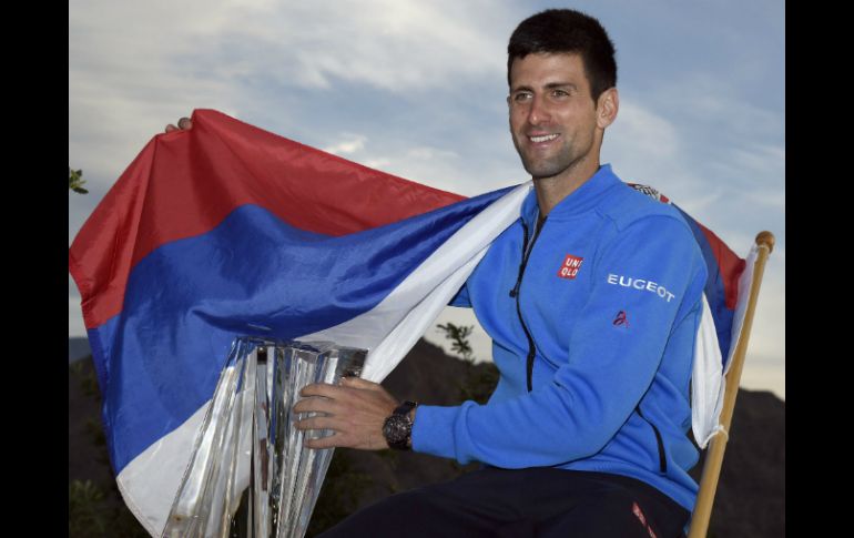 Novak llega tras coronarse con autoridad en Indian Wells. EFE / ARCHIVO