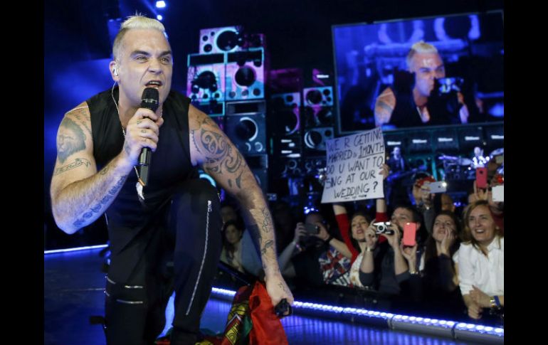 Robbie Williams inició en Madrid su gira europea. EFE / A. Martín