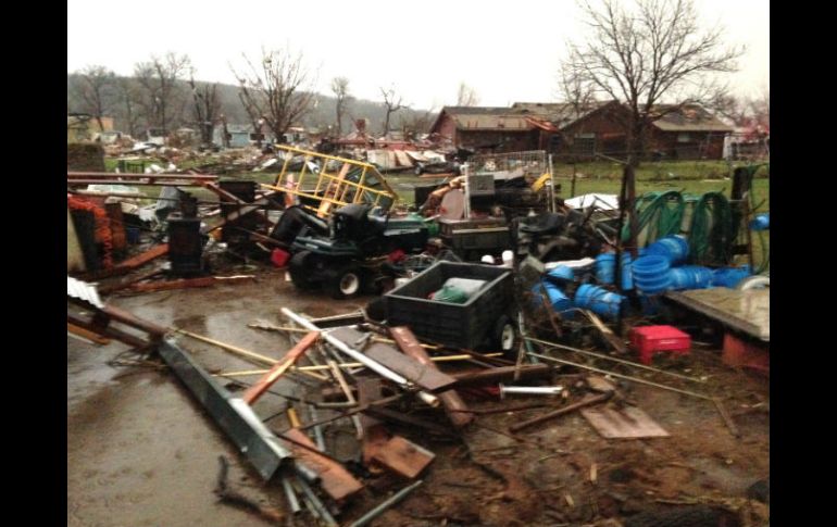 Un parque de casas móviles quedó casi destruido. AP / T. World