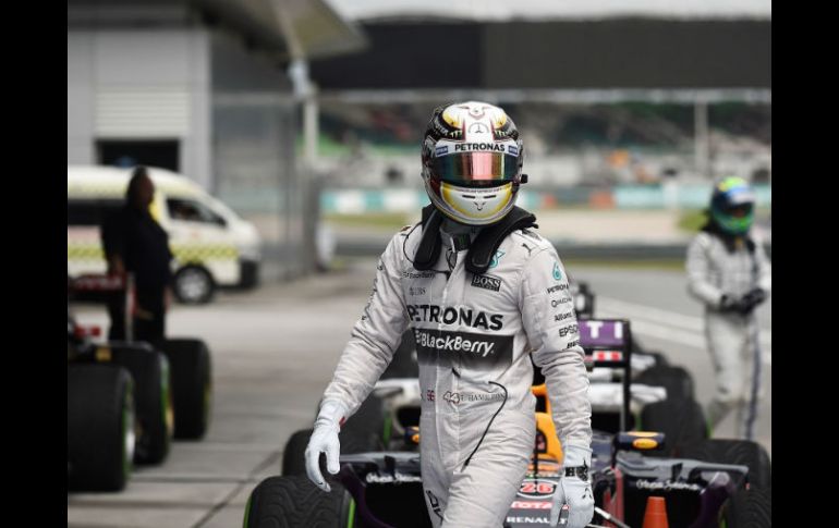 Esta fue la 'pole position' 40 en la carrera de Hamilton, campeón del mundo de F1 en 2008 y 2014. AFP / M. Vatsyayana