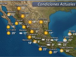 El SMN detalla que los dos canales de baja presión estarán localizados sobre el occidente y el sureste del territorio mexicano. ESPECIAL / conagua.gob.mx