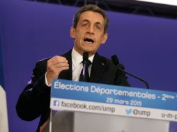 Nicolas Sarkozy estima que estos resultados 'abren una nueva etapa' en Francia. AP / T. Camus