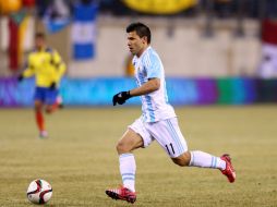 Sergio Agüero rompió el equilibrio a los 8 minutos, causando que Ecuador reaccionara con presión. AFP / Elsa