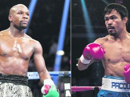 El más esperado. El combate entre Floyd Mayweather y Manny Pacquiao mantiene las apuestas parejas hasta el momento. AFP /