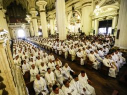 Este Jueves Santo se llevó a cabo la Misa Crismal en la Catedral de Guadalajara. EL INFORMADOR / A. García