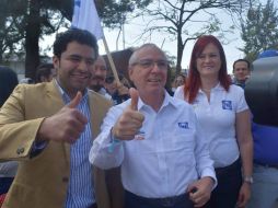 Guillermo Martínez Mora encabezó el arranque de su campaña en el Parque San Jacinto. FACEBOOK / Guillermo Martínez Mora