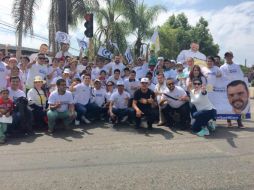 Quirino se reunió con simpatizantes en la plazoleta del Centro de Tlajomulco. TWITTER / @GerardoQuirinoV