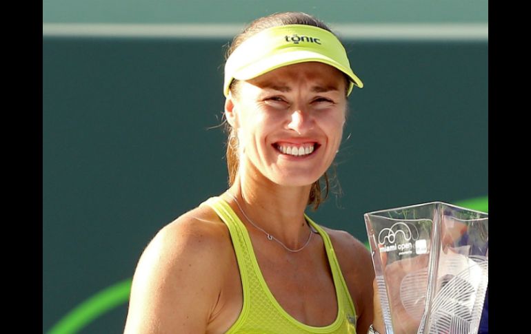 Hingis ganó en Australia en dobles mixtos en febrero de este año. AFP / ARCHIVO