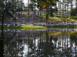 Ayer se celebró el concurso Par 3, dentro de la actividad del Torneo de Maestros. EFE / A. Gombert