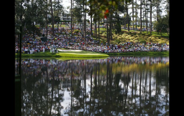 Ayer se celebró el concurso Par 3, dentro de la actividad del Torneo de Maestros. EFE / A. Gombert