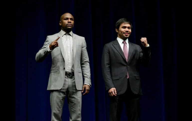 La pelea entre Floyd Mayweather y Manny Pacquiao será el 2 de mayo en el hotel MGM Grand Garden. EFE / ARCHIVO