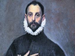 'El caballero con la mano en el pecho'. Esta obra de El Greco se ha atribuido a la imagen verdadera de Cervantes, pero no es él. ESPECIAL / El greco