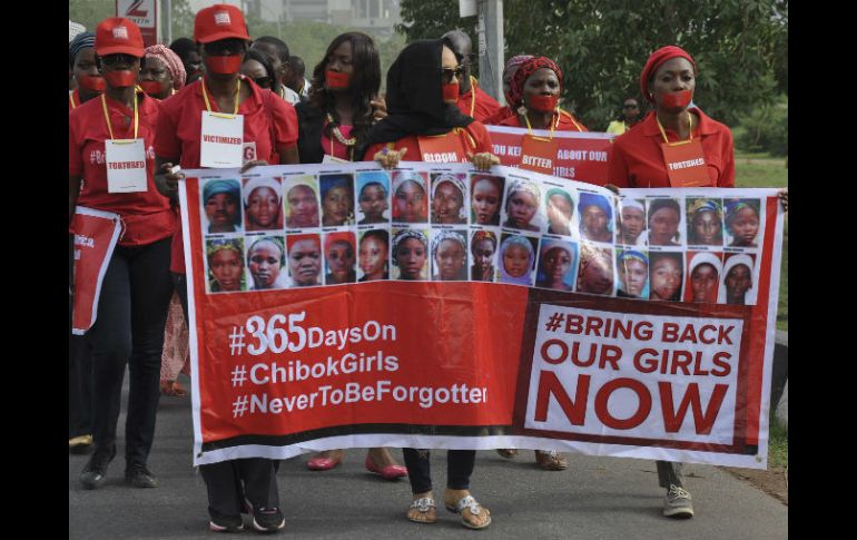 A un año del secuestro de las niñas de Chibok, 219 siguen desaparecidas. EFE /