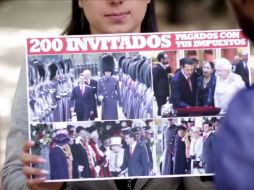 En el ''spot'' se afirma que el Presidente Peña Nieto supuestamente llevó a 200 invitados a Londres. YOUTUBE / Hector Polo